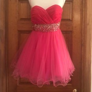 Blush Prom Dress (Hot Pink)